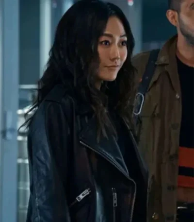 The Boys S03 Kimiko Miyashiro Black Leather Jacket
