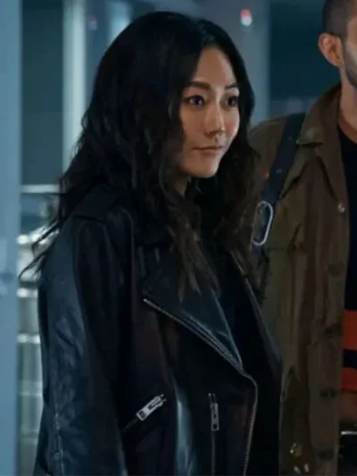 The Boys S03 Kimiko Miyashiro Black Leather Jacket