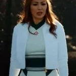 The Cleaning Lady S04 Bianca White Bomber Jacket