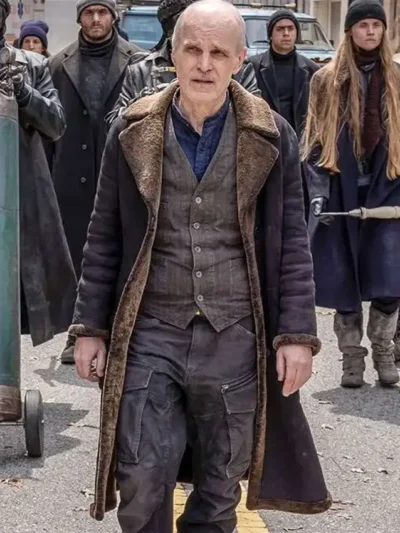 The Croat The Walking Dead Dead City S02 Shearling Leather Coat