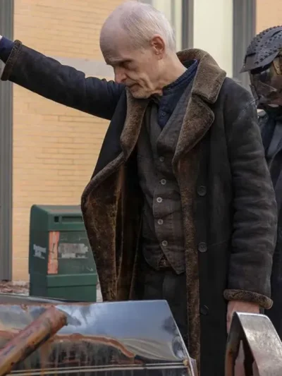 The Croat The Walking Dead Dead City S02 Shearling Leather Coat