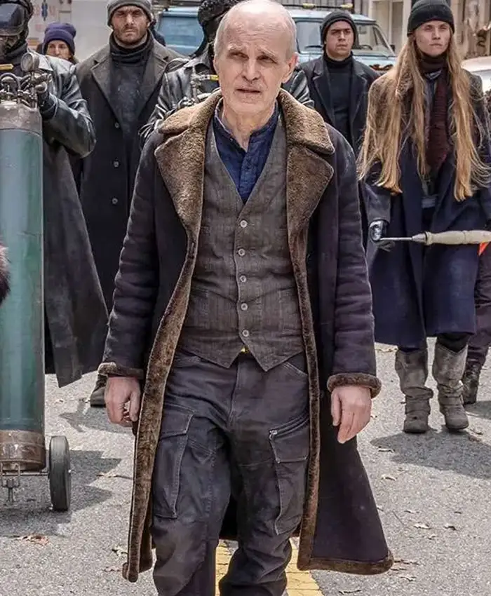 The Croat The Walking Dead Dead City S02 Shearling Leather Coat The Croat The Walking Dead Dead City S02 Shearling Leather Coat