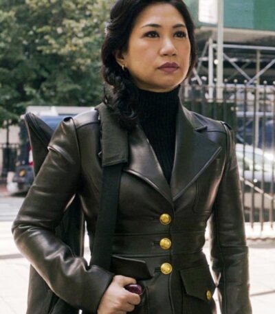 The Equalizer Mel Melody Bayani Black Leather Coat