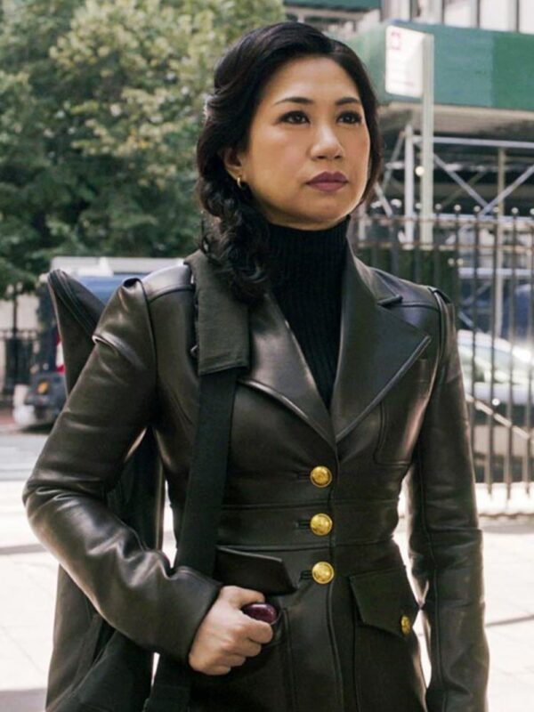 The Equalizer Mel Melody Bayani Black Leather Coat