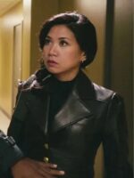 The Equalizer Mel Melody Bayani Black Leather Coat
