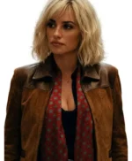 The Invite Penelope Cruz Brown Suede Jacket