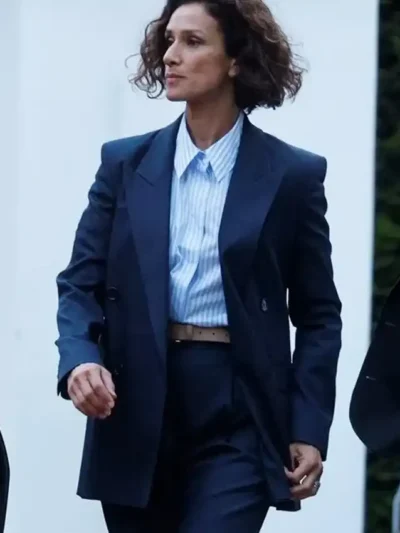 The Night Manager Indira Varma Blue Blazer