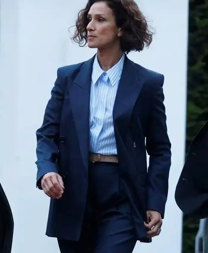 The Night Manager Indira Varma Blue Blazer The Night Manager Indira Varma Blue Blazer