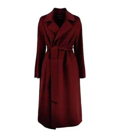The Night Manager Indira Varma Maroon Coat