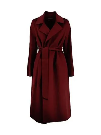 The Night Manager Indira Varma Maroon Coat