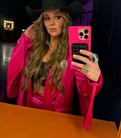 The Road 2025 Britnee Kellogg Pink Fringe Blazer