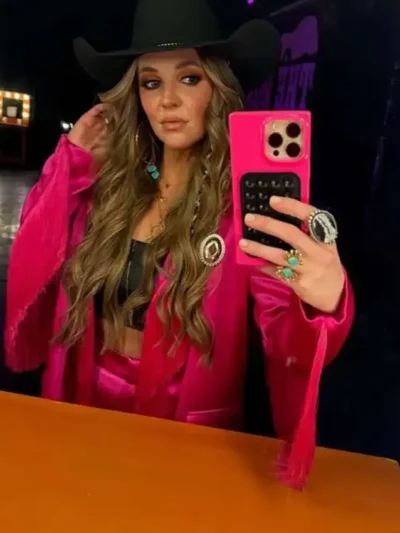 The Road 2025 Britnee Kellogg Pink Fringe Blazer