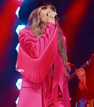 The Road 2025 Britnee Kellogg Pink Fringe Blazer