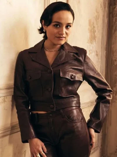 The Studio Chase Sui Wonders Brown Leather Jacket