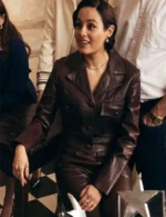 The Studio Chase Sui Wonders Brown Leather Jacket
