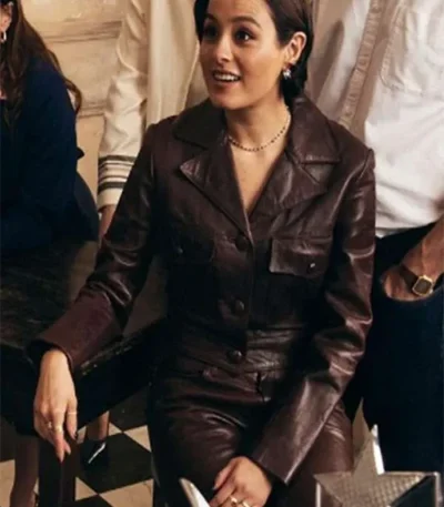 The Studio Chase Sui Wonders Brown Leather Jacket