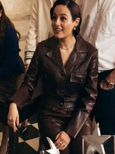 The Studio Chase Sui Wonders Brown Leather Jacket