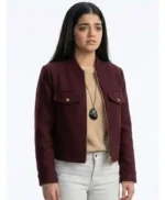 The Way Home Alice Dhawan Burgundy Jacket