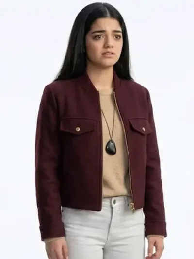 The Way Home Alice Dhawan Burgundy Jacket