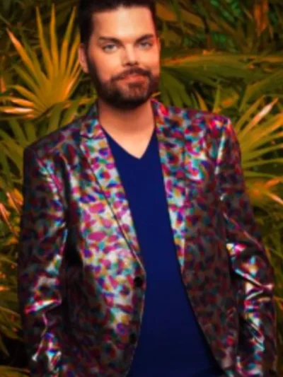 Tim Malcolm 90 Day Hunt For Love S01 Metallic Multicolor Blazer