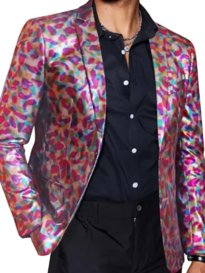 Tim Malcolm 90 Day Hunt For Love S01 Metallic Multicolor Blazer