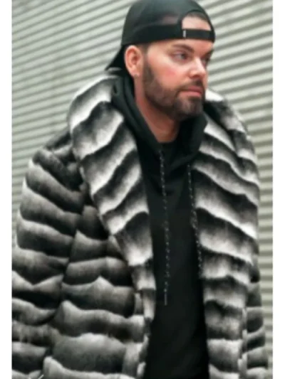 Tim Malcolm 90 Day Hunt For Love S01 Striped Fur Coat