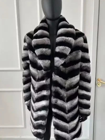 Tim Malcolm 90 Day Hunt For Love S01 Striped Fur Coat