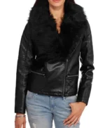 Total Divas S03 Paige Black Leather Jacket