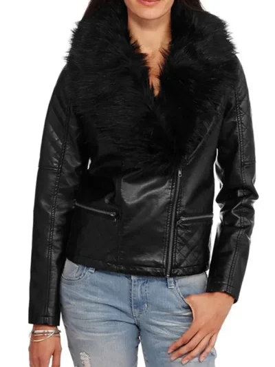 Total Divas S03 Paige Black Leather Jacket