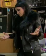 Total Divas S03 Paige Black Leather Jacket