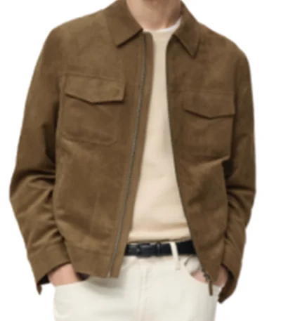 Trevor Eve I Jack Wright Brown Suede Jacket