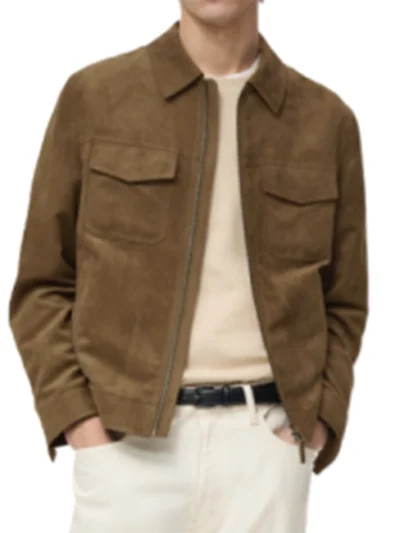 Trevor Eve I Jack Wright Brown Suede Jacket