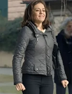 Vanessa Scalera My Family S01 Grey Quilted Jacket