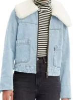 Varada Sethu Doctor Who S15 Sherpa Denim Jacket