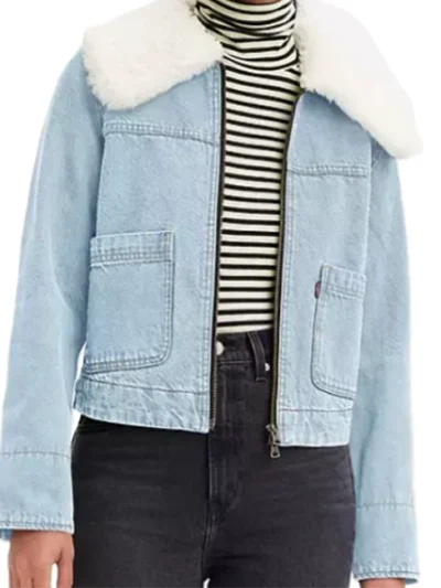 Varada Sethu Doctor Who S15 Sherpa Denim Jacket