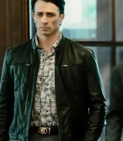 Vince Antonacci Tulsa King S03 Black Leather Jacket