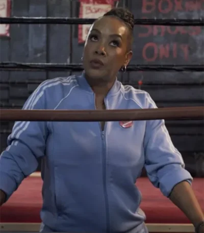 Vivica A. Fox Bobcat Moretti 2023 Blue Bomber Jacket