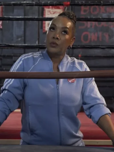 Vivica A. Fox Bobcat Moretti 2023 Blue Bomber Jacket