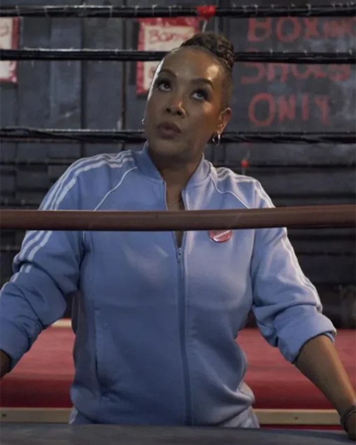 Vivica A. Fox Bobcat Moretti 2023 Blue Bomber Jacket Vivica A. Fox Bobcat Moretti 2023 Blue Bomber Jacket