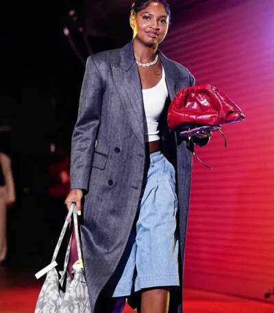 WNBA Leadership Award Chance Gray Grey Trench Coat