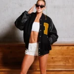 WNBA Leadership Award Lucy Olsen Black Lettermen Jacket