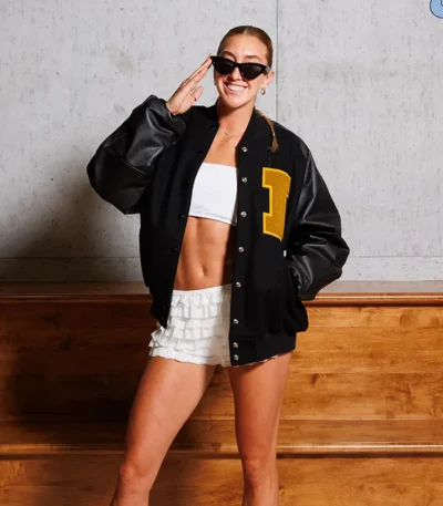 WNBA Leadership Award Lucy Olsen Black Lettermen Jacket