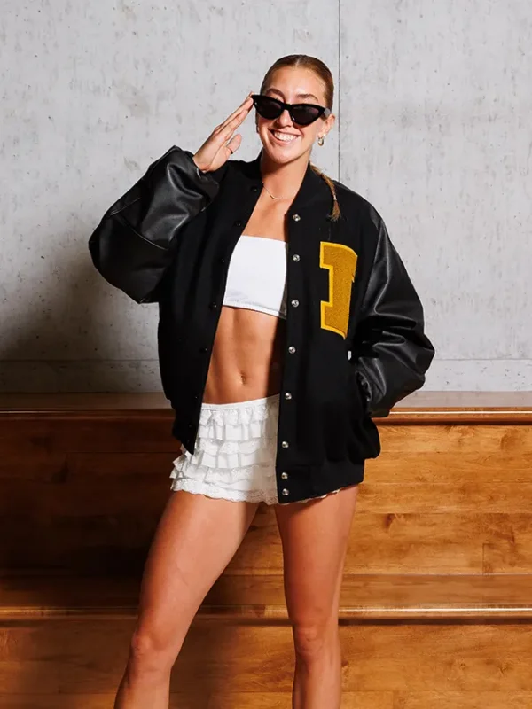 WNBA Leadership Award Lucy Olsen Black Lettermen Jacket