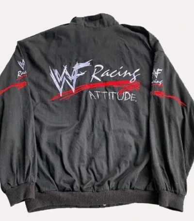 WWF Racing Black Bomber Jacket