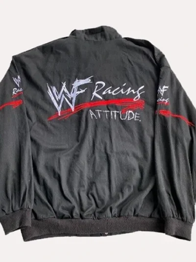 WWF Racing Black Bomber Jacket