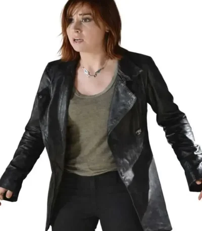 Warehouse 13 Claudia Donovan Black Leather Coat