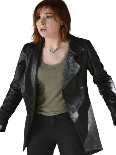Warehouse 13 Claudia Donovan Black Leather Coat