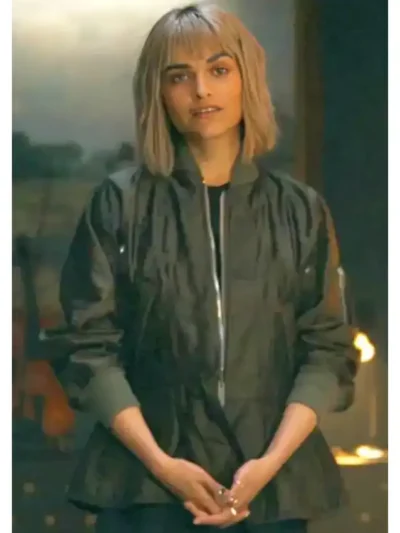Watson Ingrid Derian Peplum Bomber Jacket