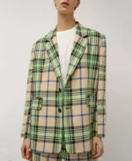 Wear Whatever the F You Want Stacy London Green Plaid Blazer