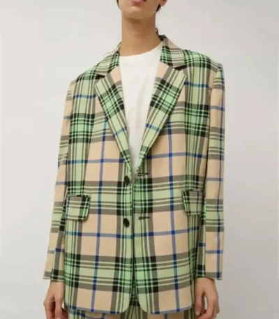 Wear Whatever the F You Want Stacy London Green Plaid Blazer